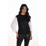 Haut deux-en-un - Taille : 4 - Couleur : Noir/Blanc