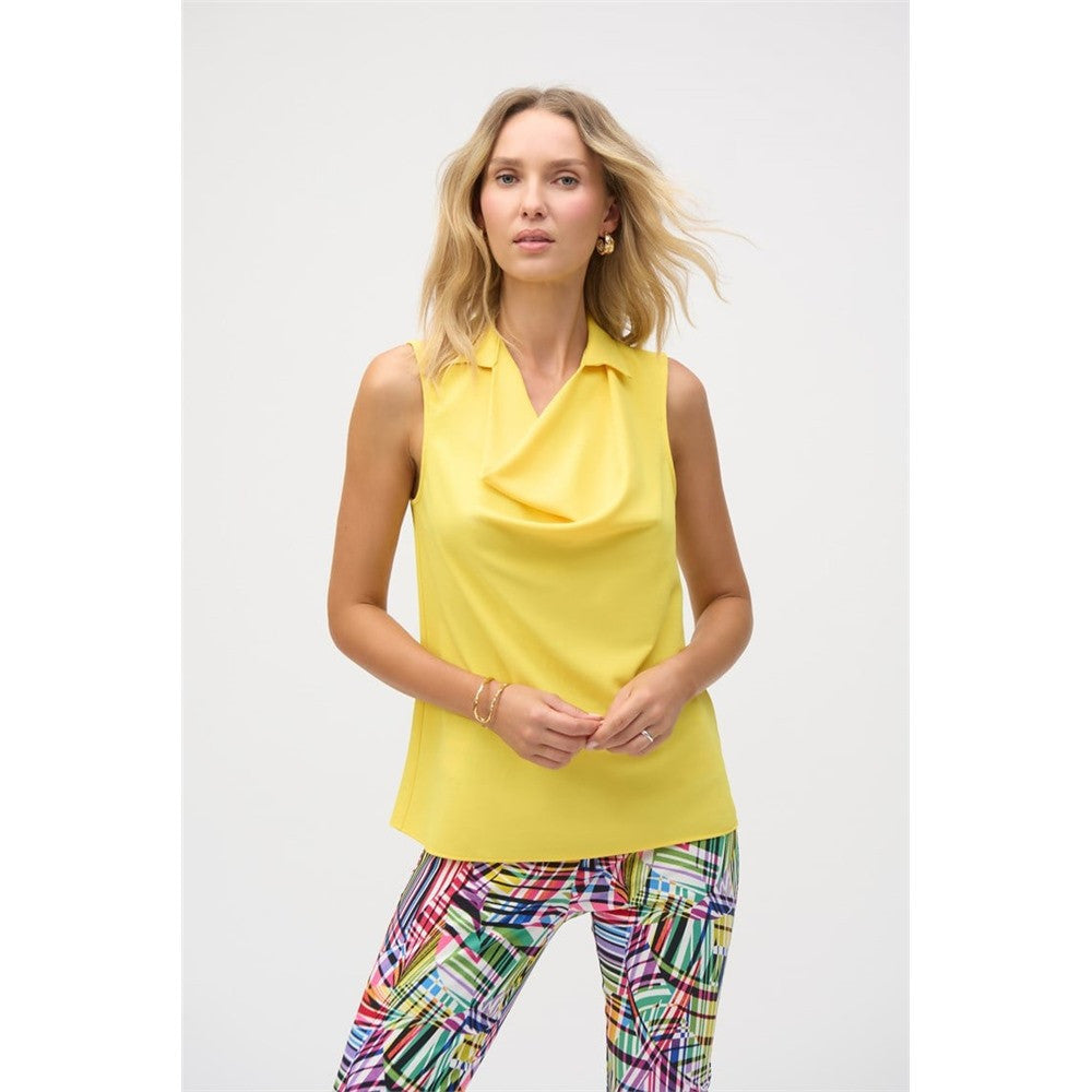 Haut droit à encolure bénitier - Taille : 10 - Couleur : Jaune