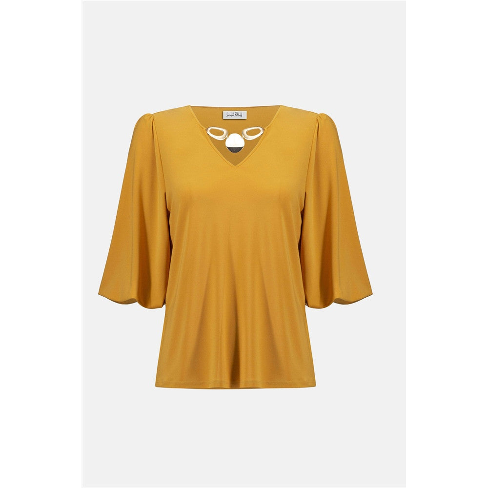 Haut droit en tricot soyeux
