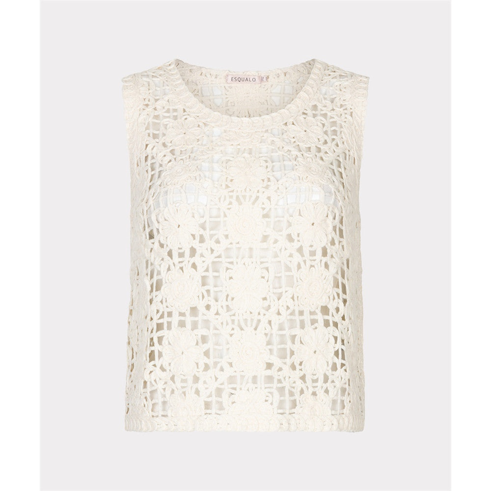 Haut en crochet floral