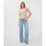Haut en crochet floral