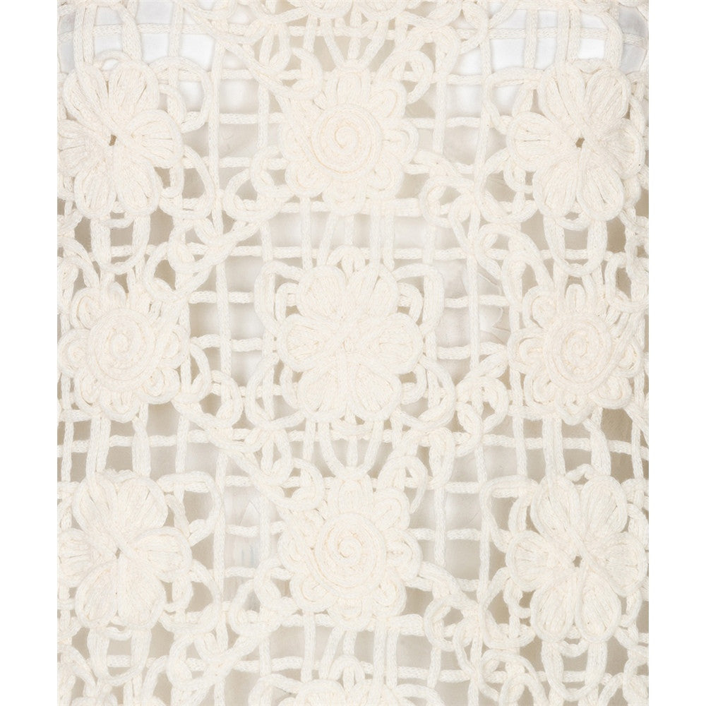 Haut en crochet floral