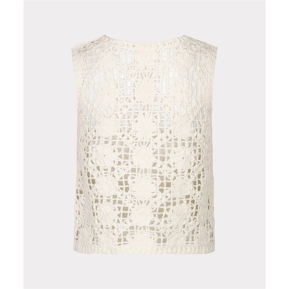 Haut en crochet floral