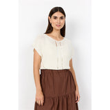 Haut en maille ajourée - Taille : L/XL - Couleur : Blanc cassé