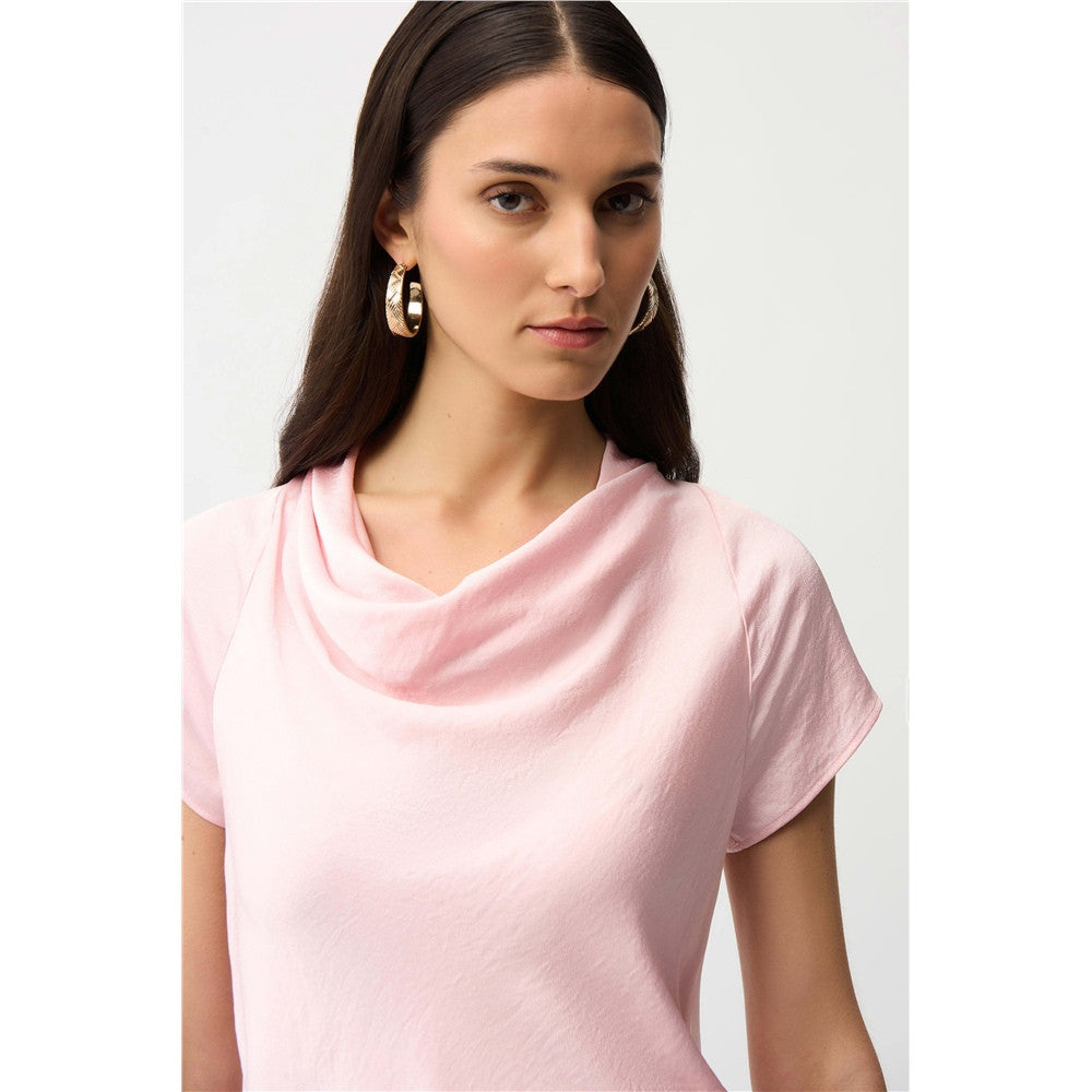 Haut en satin recyclé avec encolure bénitier