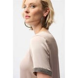 Haut en satin recyclé avec ornements en strass