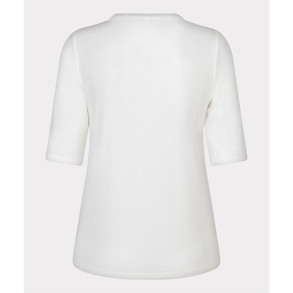 Haut en tricot côtelé manches 3/4
