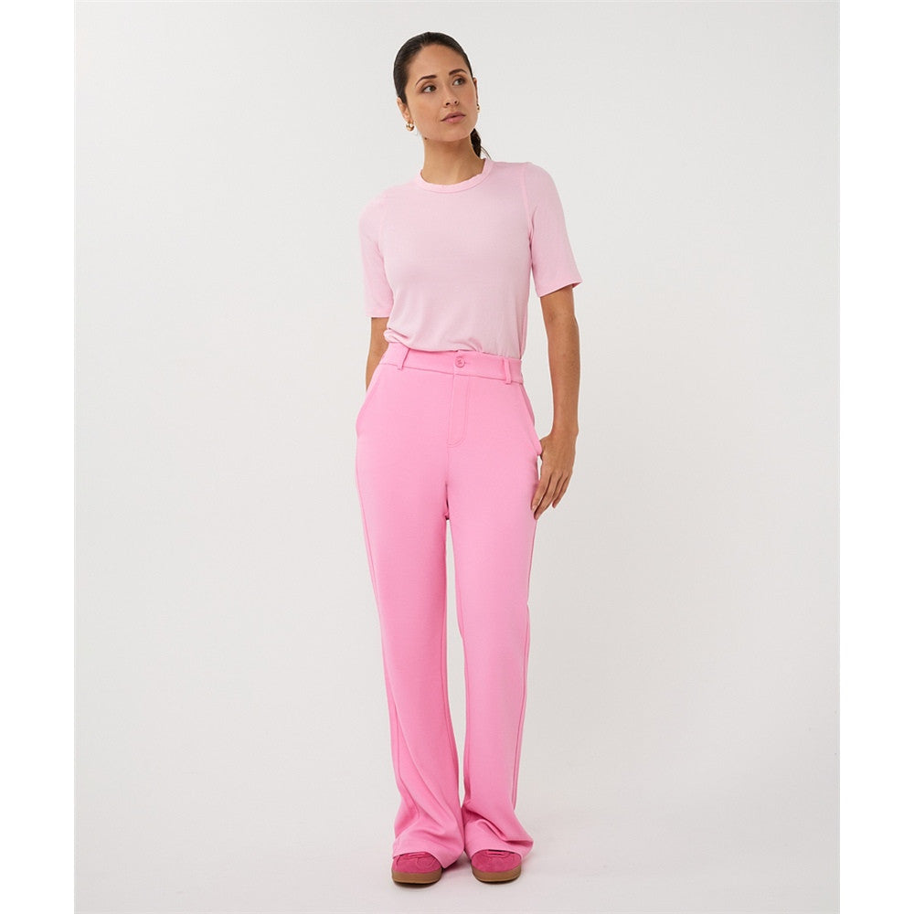 Haut en tricot côtelé manches 3/4