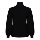 Haut noir à col foulard