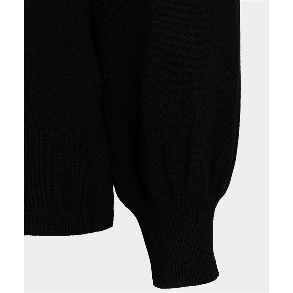 Haut noir à col foulard