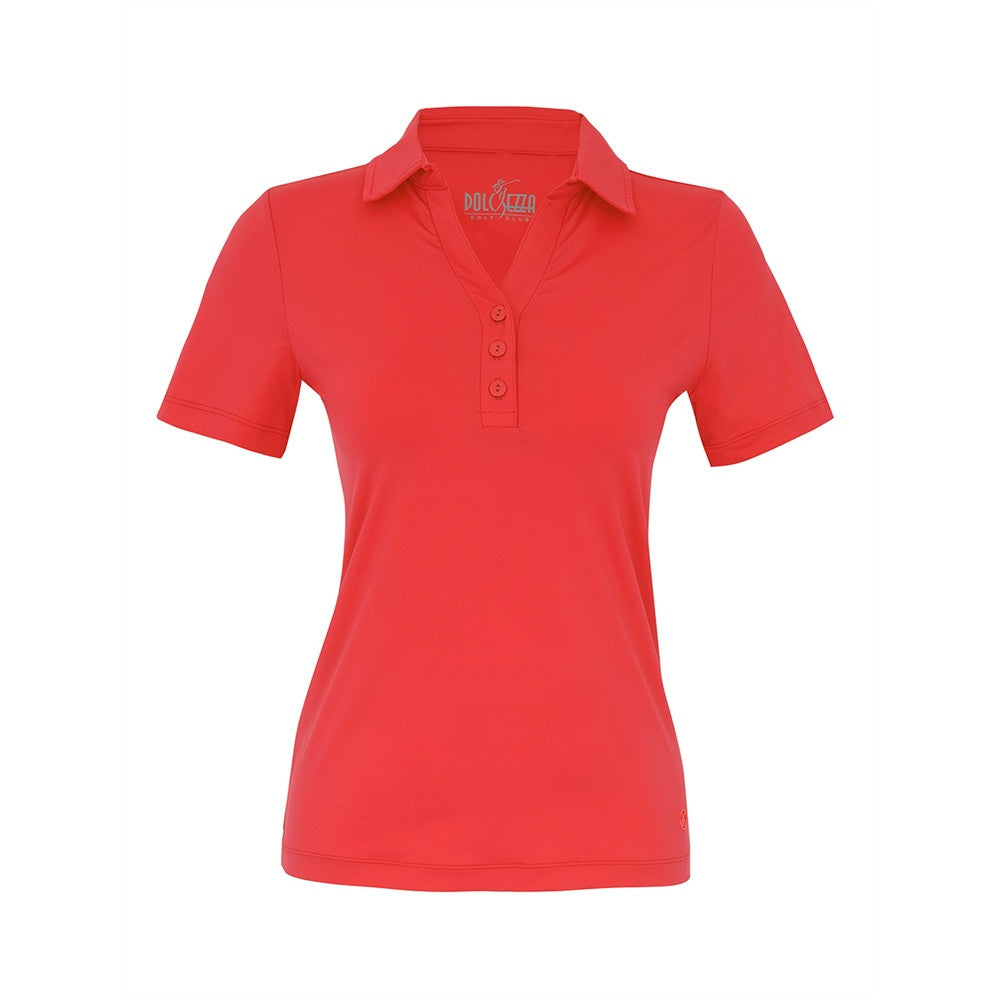 Haut polo à manches courtes - Taille : SMALL - Couleur : Rouge