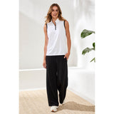 Haut sans manches à col montant et fermoir - Taille : XSMALL - Couleur : Blanc
