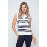 Haut sans manches rayé - Taille : XSMALL - Couleur : Marine