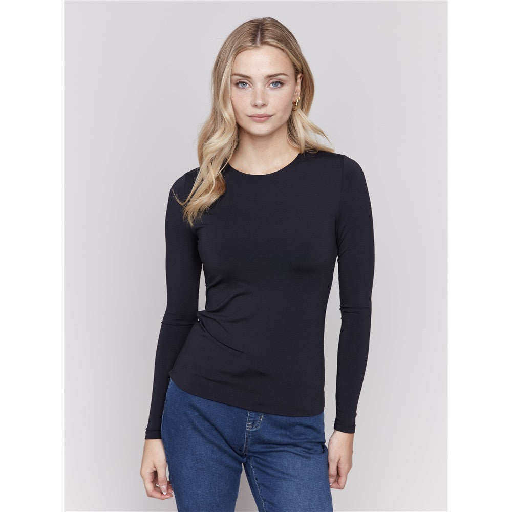 Haut « seconde peau » super extensible - Taille : MEDIUM - Couleur : Noir