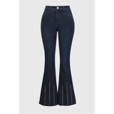 Jean jambe large avec brillance