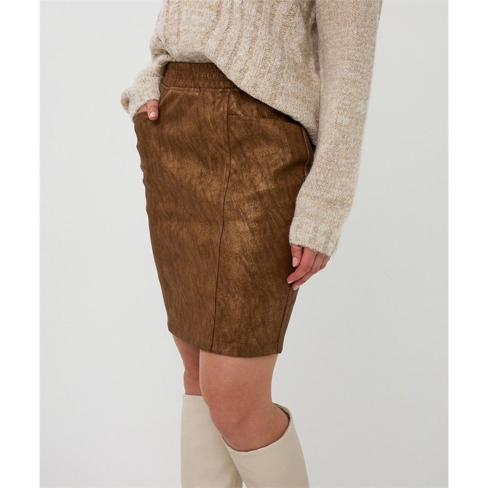 Jupe courte en cuir vegan