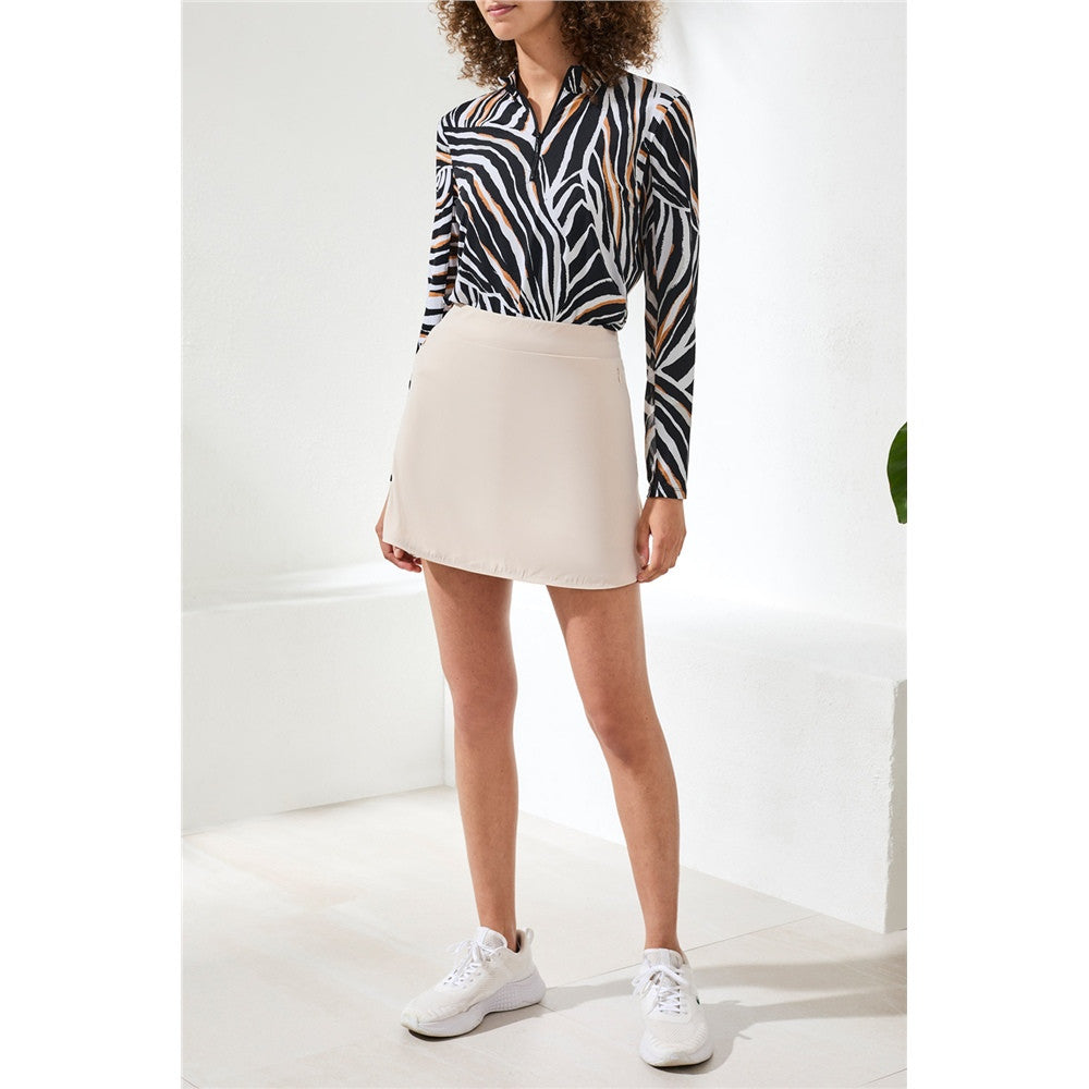 Jupe-culotte à enfiler avec poches - Taille : XLARGE - Couleur : Beige