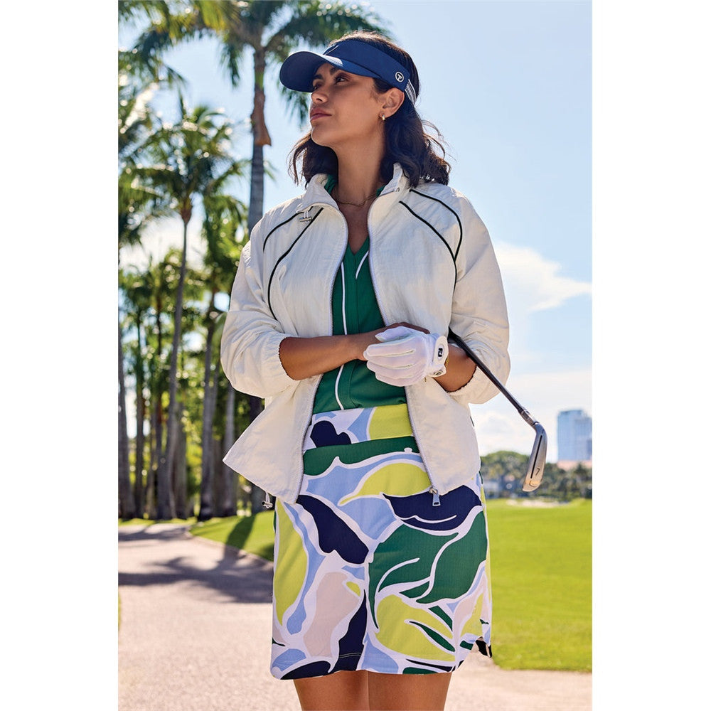 Jupe-culotte à enfiler imprimé floral - Taille : XSMALL - Couleur : Multi/Vert