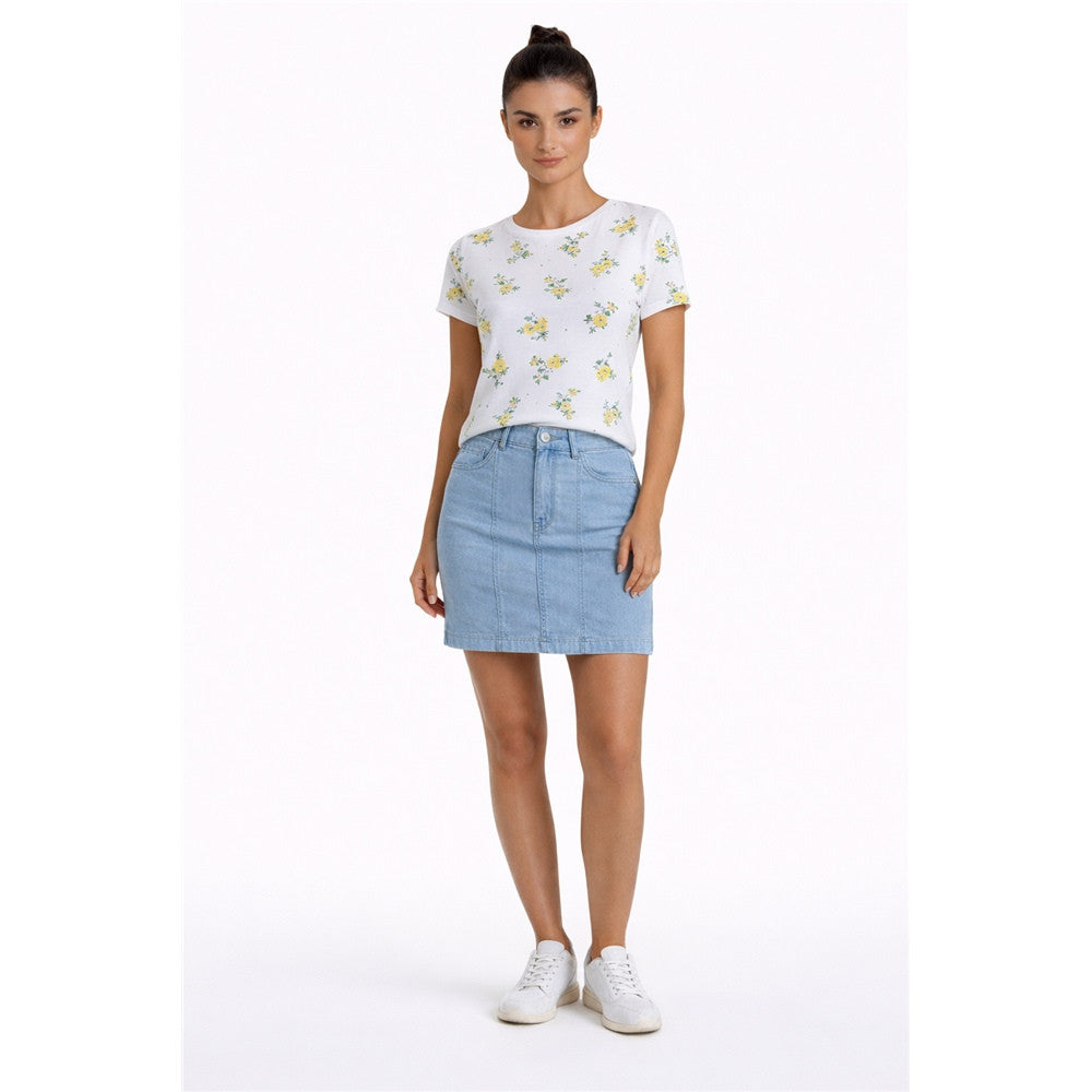 Jupe-culotte courte - Taille : 28 - Couleur : Bleu pâle