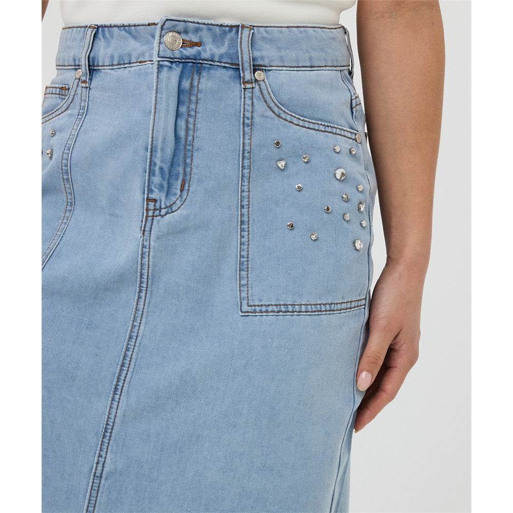 Jupe en denim avec détails & strass