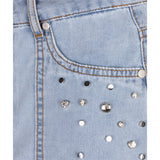 Jupe en denim avec détails & strass