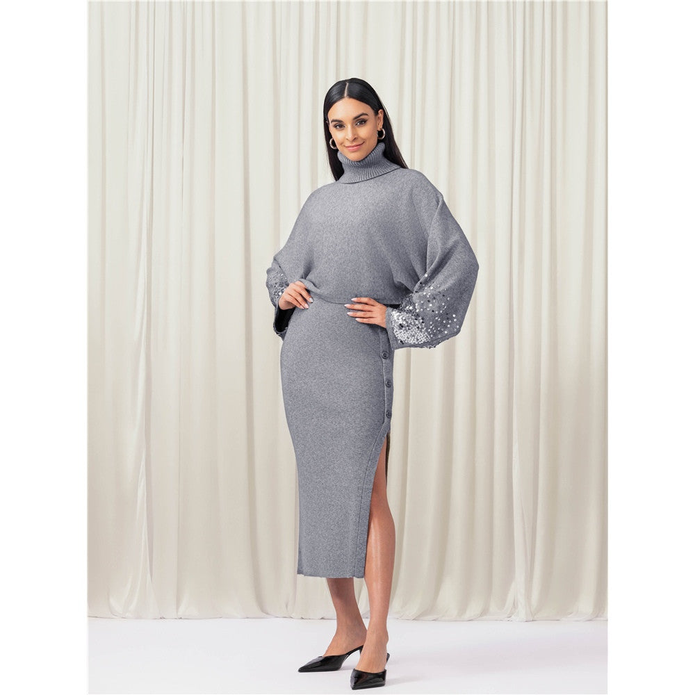 Jupe en tricot - Taille : SMALL - Couleur : Gris