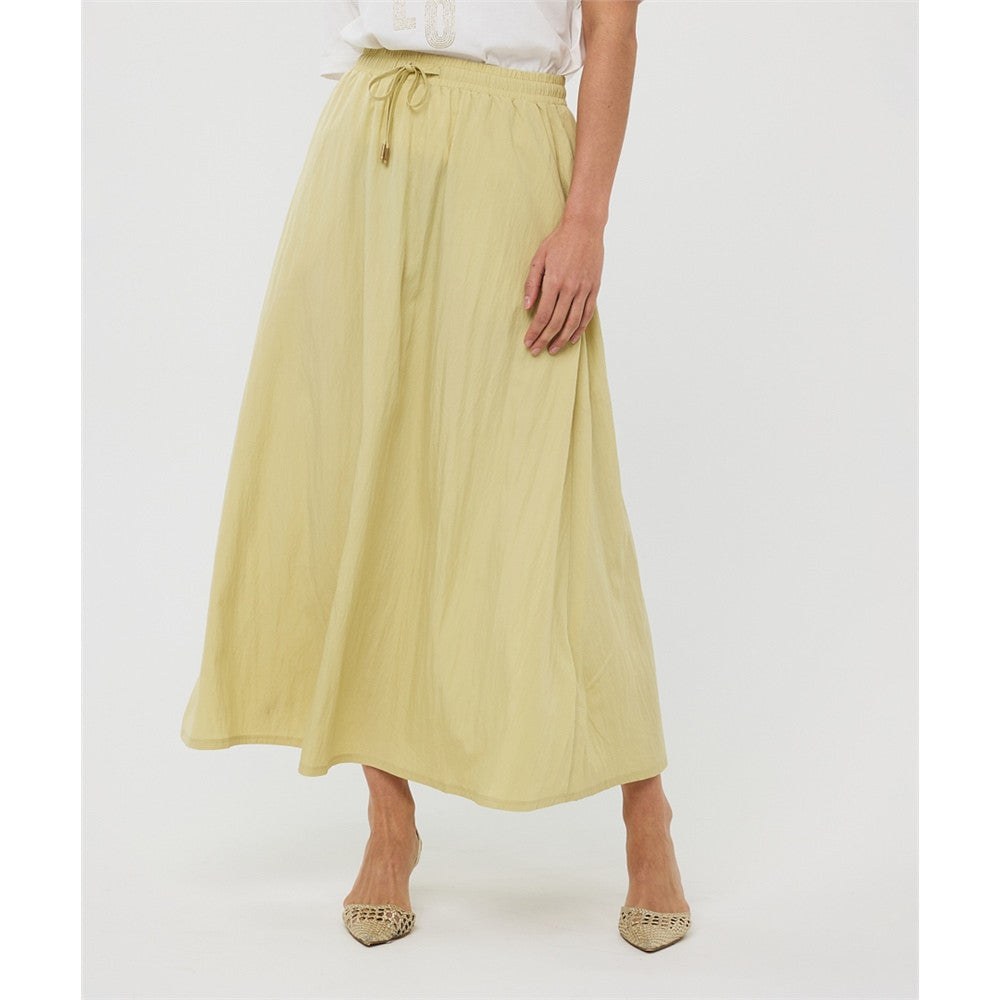 Jupe longue avec taille élastique - Taille : 4 - Couleur : Citron