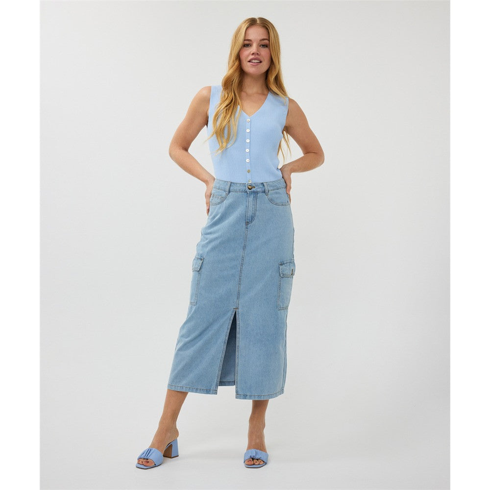 Jupe longue en denim
