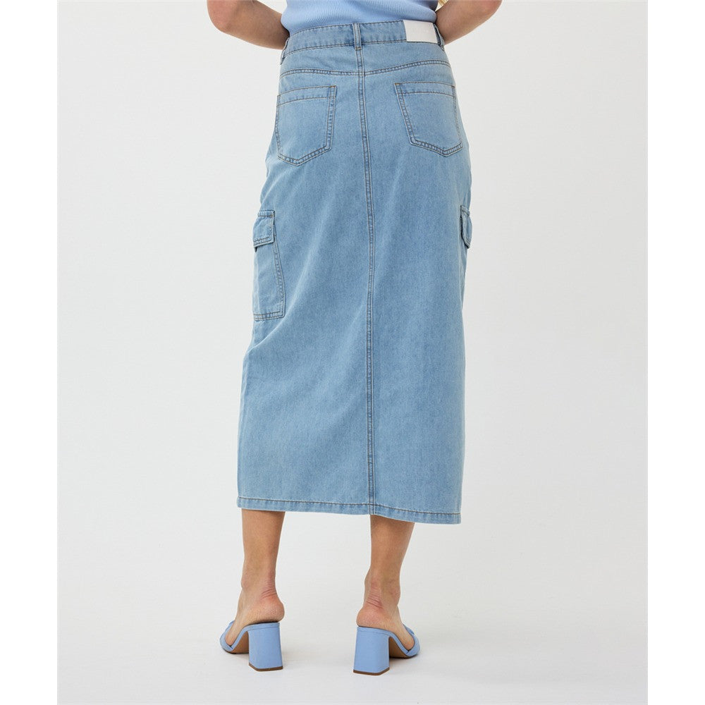 Jupe longue en denim