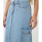 Jupe longue en denim