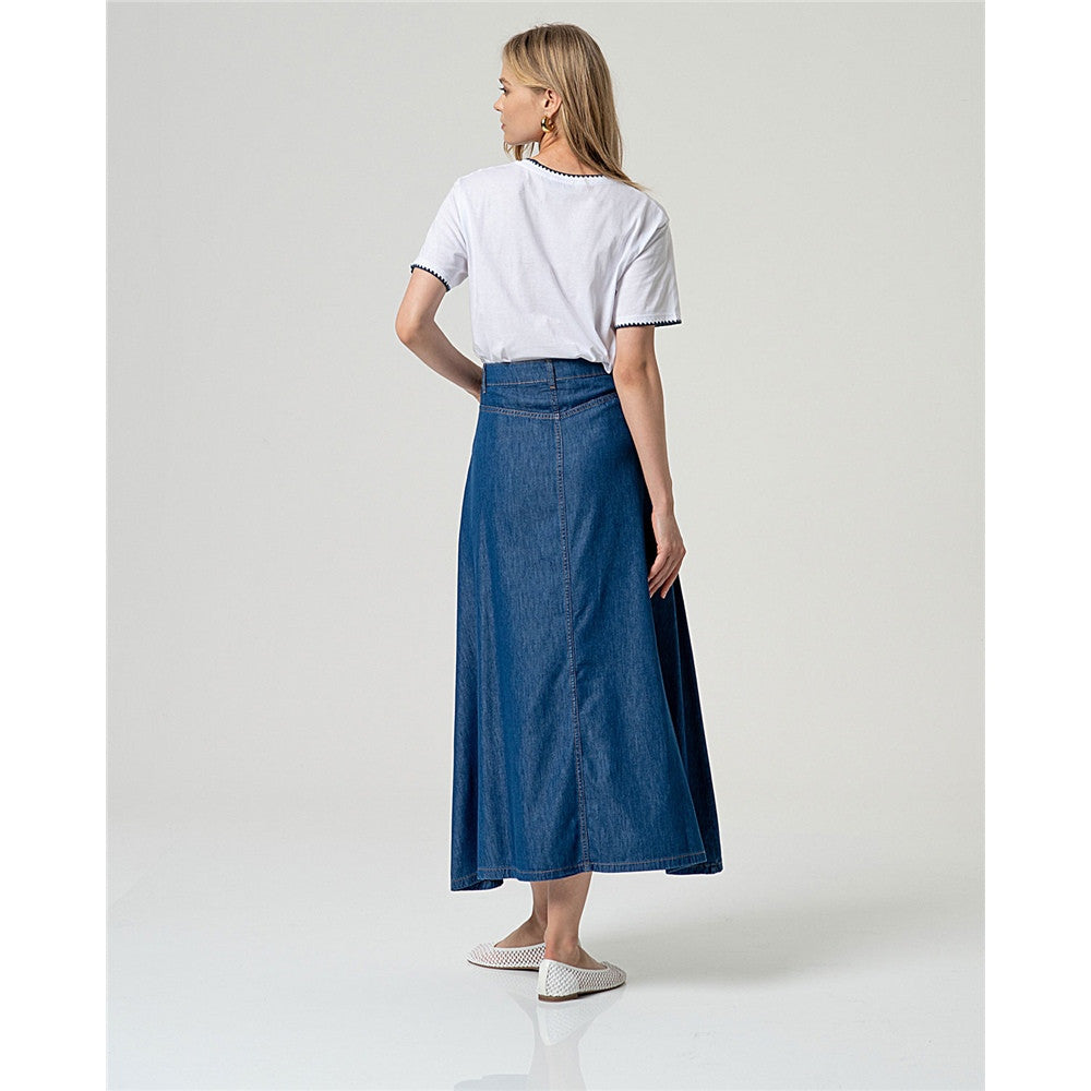 Jupe longue en denim