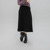 Jupe longue plissée - Taille : XXLARGE - Couleur : Noir