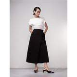 Jupe longue portefeuille - Taille : XSMALL - Couleur : Noir