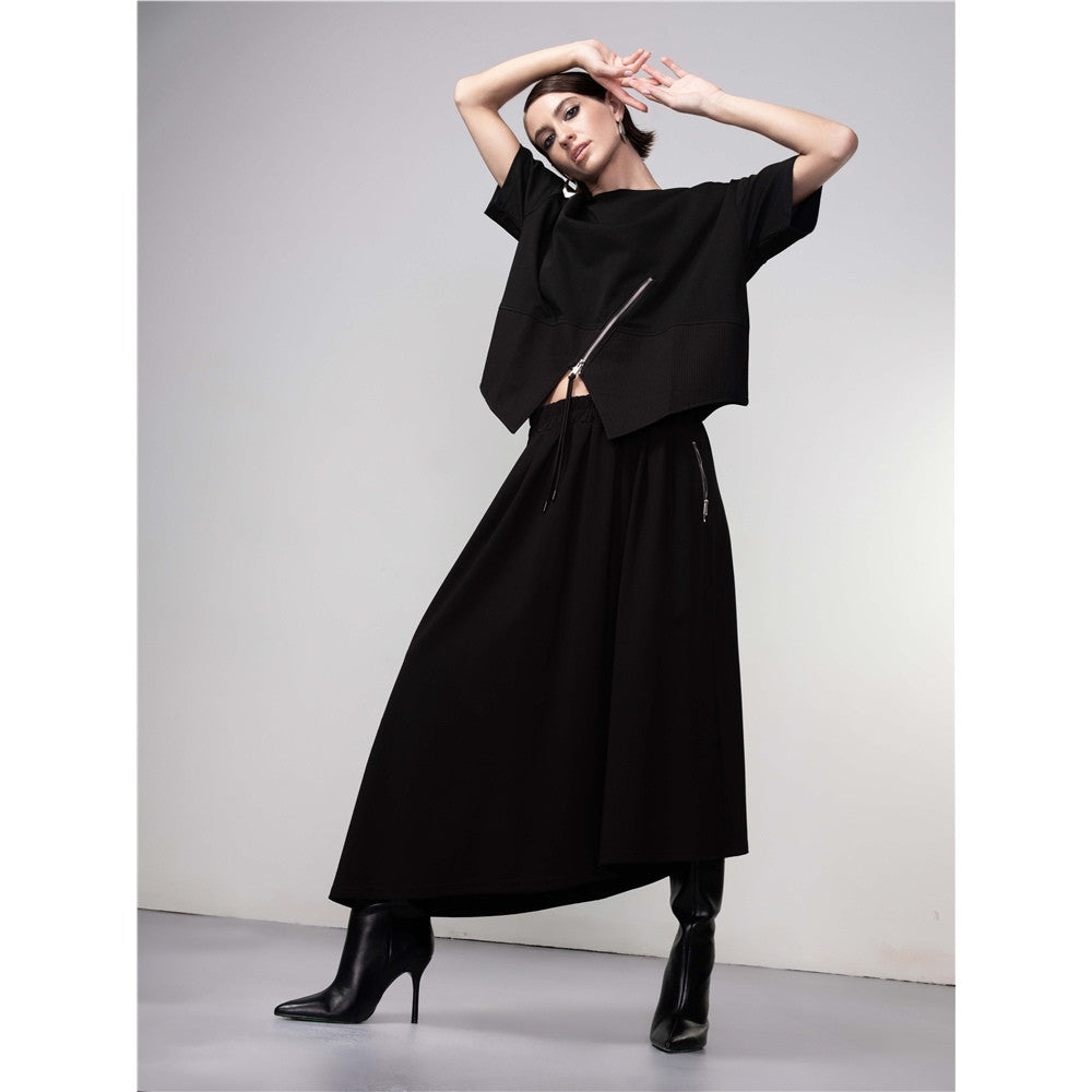 Jupe midi asymétrique