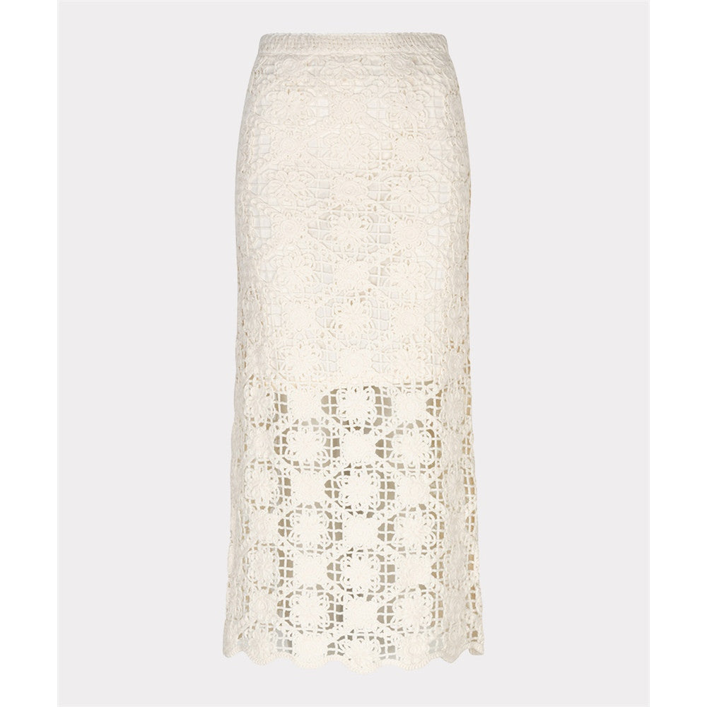 Jupe midi en dentelle