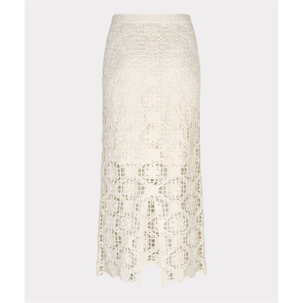 Jupe midi en dentelle