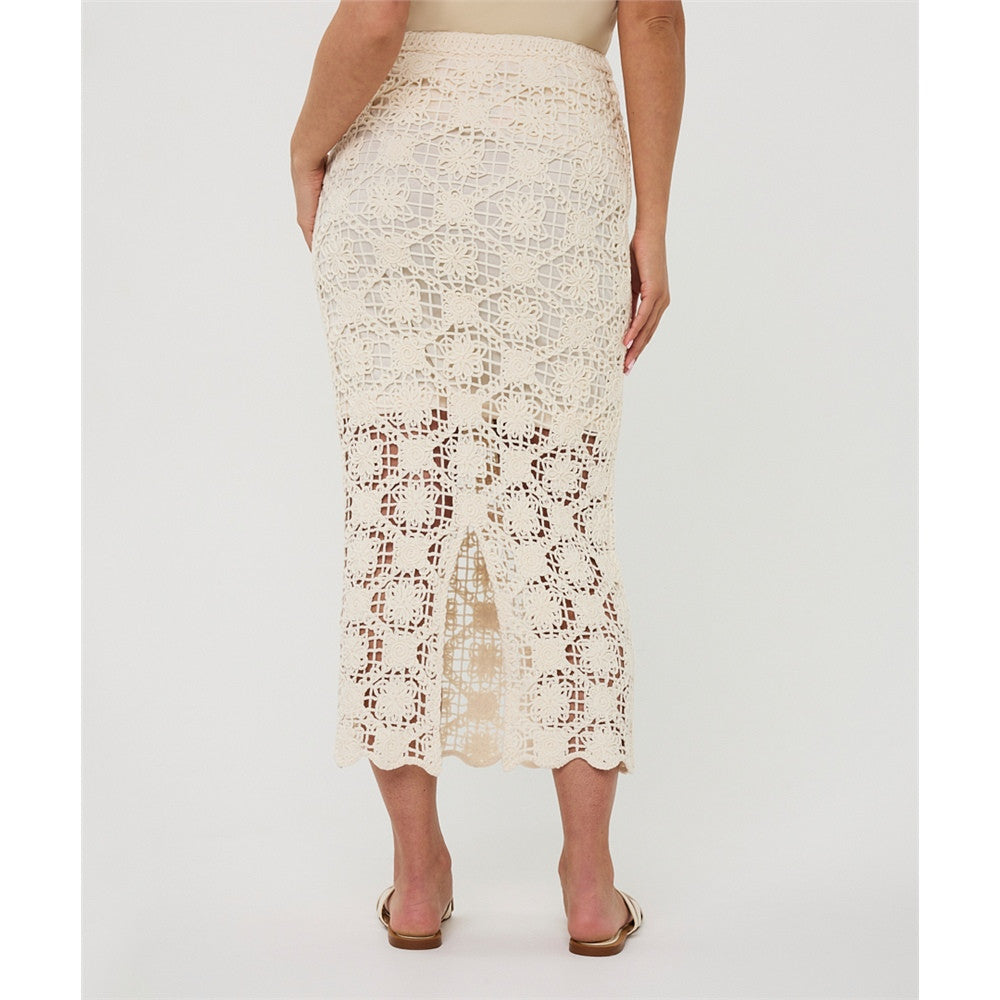 Jupe midi en dentelle