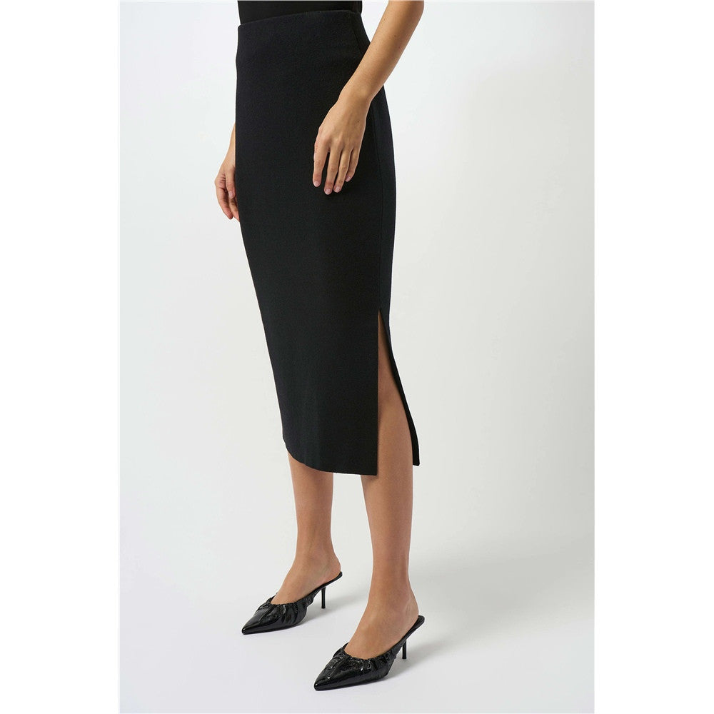 Jupe midi en tricot pull - Taille : SMALL - Couleur : Noir