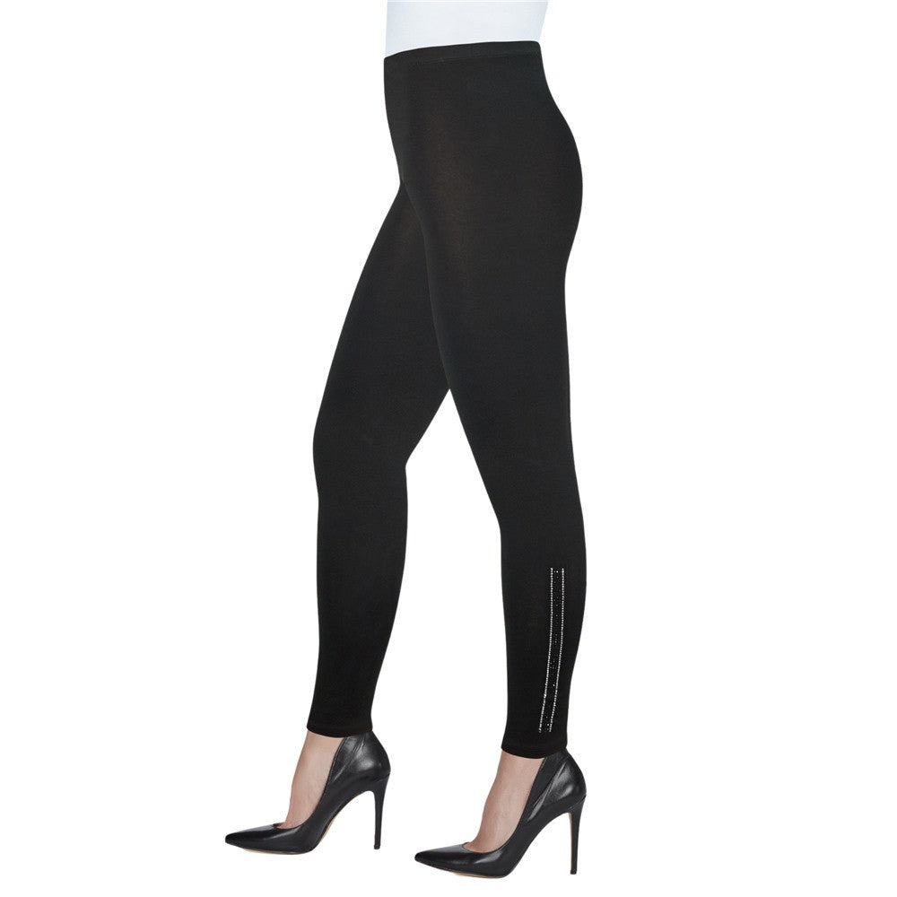 Legging brillants au bas - Taille : SMALL - Couleur : Noir