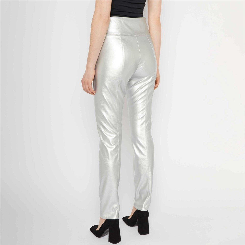 Legging cuir vegan métallisé