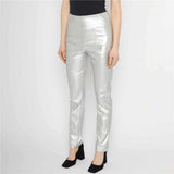 Legging cuir vegan métallisé - Taille : XSMALL - Couleur : Argent