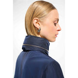 Manteau en imitation de tissu mémoire avec capuchon caché
