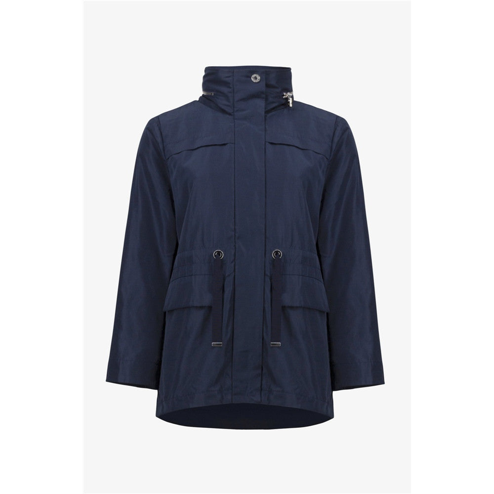 Manteau en imitation de tissu mémoire avec capuchon caché