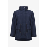 Manteau en imitation de tissu mémoire avec capuchon caché