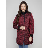 Manteau tissu matelassé - Taille : XSMALL - Couleur : Cabernet