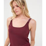 Mara | Camisole bretelles en lurex - Taille : SMALL - Couleur : Merlot