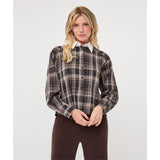 Margot | Blouse à carreaux - Taille : 6 - Couleur : Brun