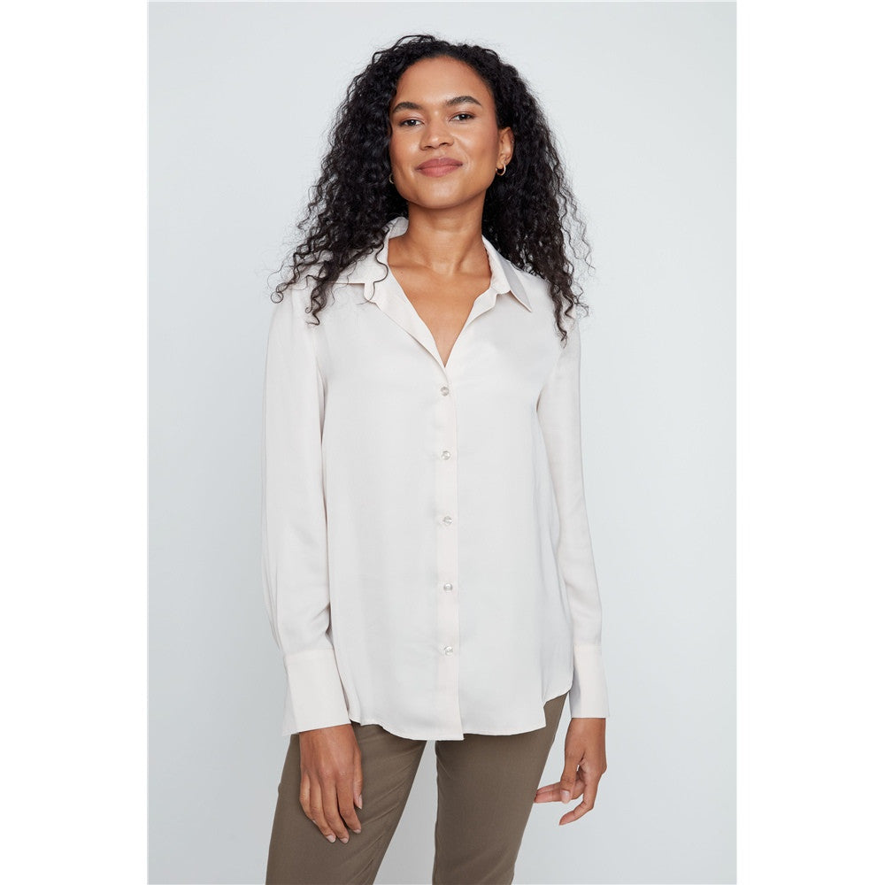 Mia | Blouse coupe fluide à boutons - Taille : XSMALL - Couleur : Champignon