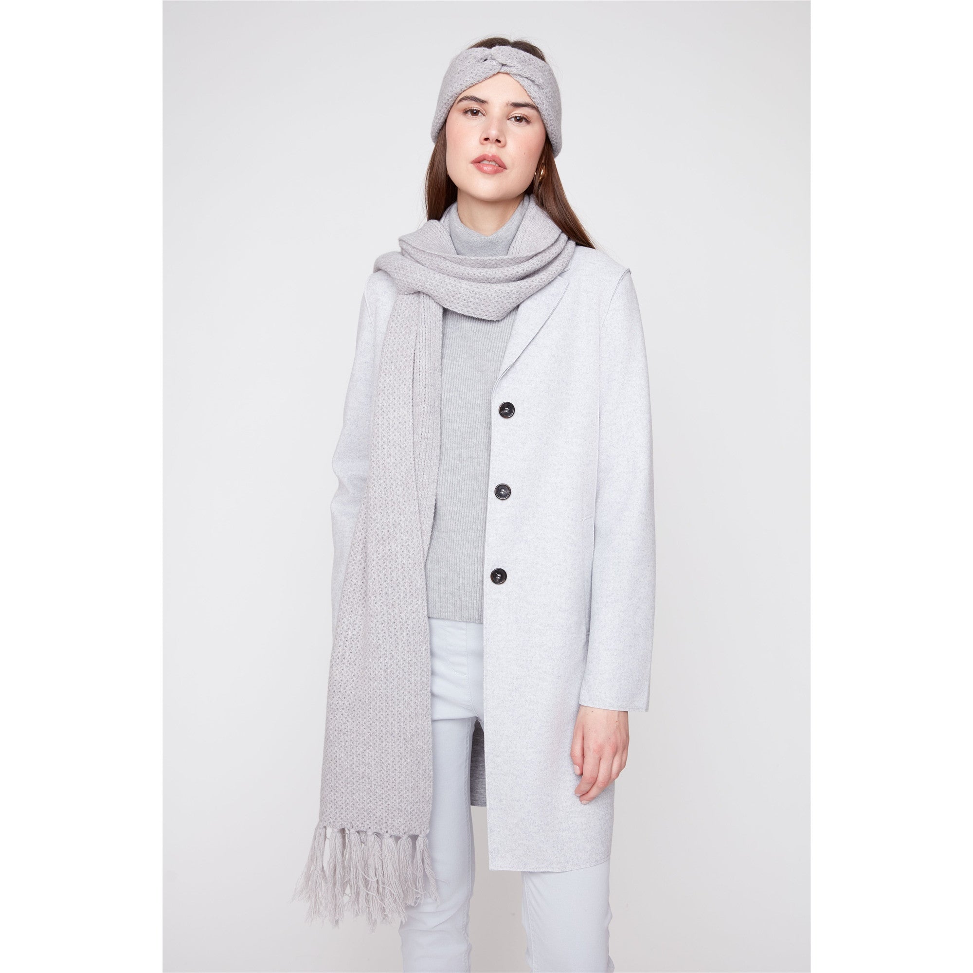 Monroe | Manteau long à boutons - Taille : XSMALL - Couleur : Gris