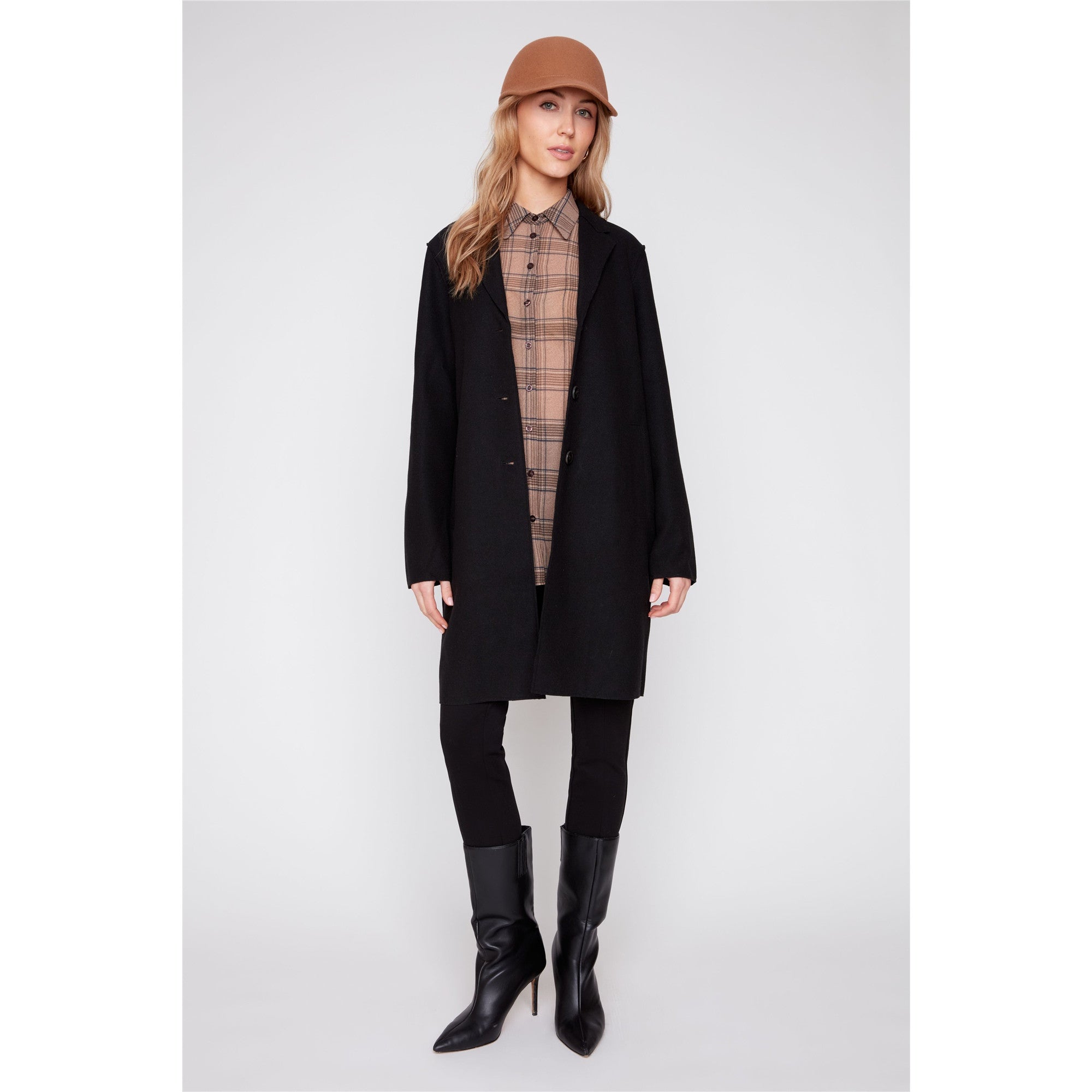 Monroe | Manteau long à boutons - Taille : XSMALL - Couleur : Noir